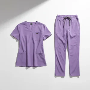Medical scrubs supplier hero image showing premium scrub product for USA healthcare buyers