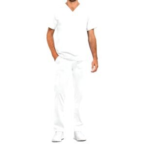 Stretch Fabric Scrub Manufacturers for Men’s Fashionable Hospital Nurse Scrub Suits