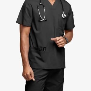 Private Label Medical Scrub Vendors for Custom Logo Nurse Uniform Top & Pants Sets