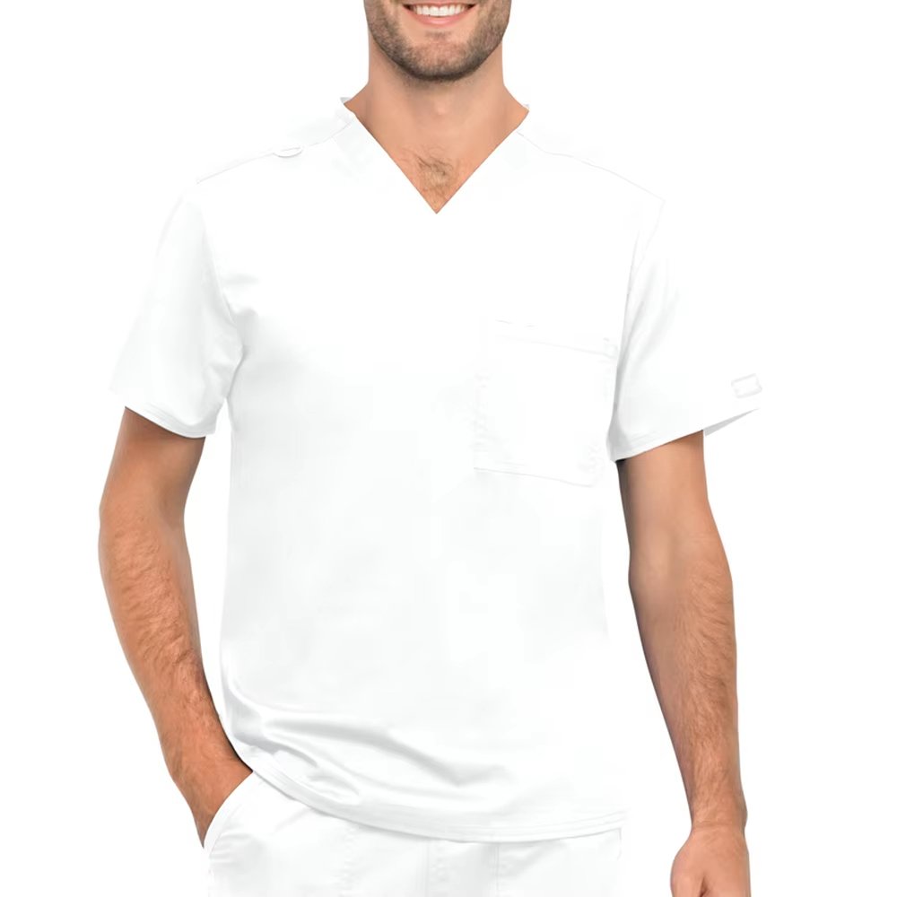 Stretch Fabric Scrub Manufacturers for Men’s Fashionable Hospital Nurse Scrub Suits - Image 3