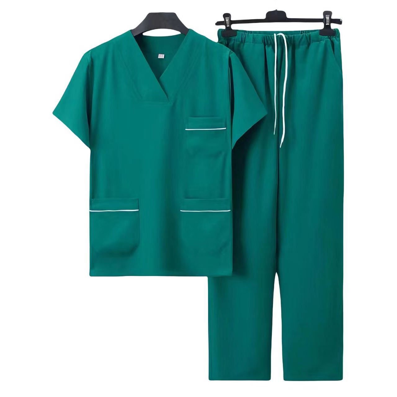 Veterinary Scrub Suppliers for Custom Logo Men’s Polyester Medical Uniform Sets - Image 2