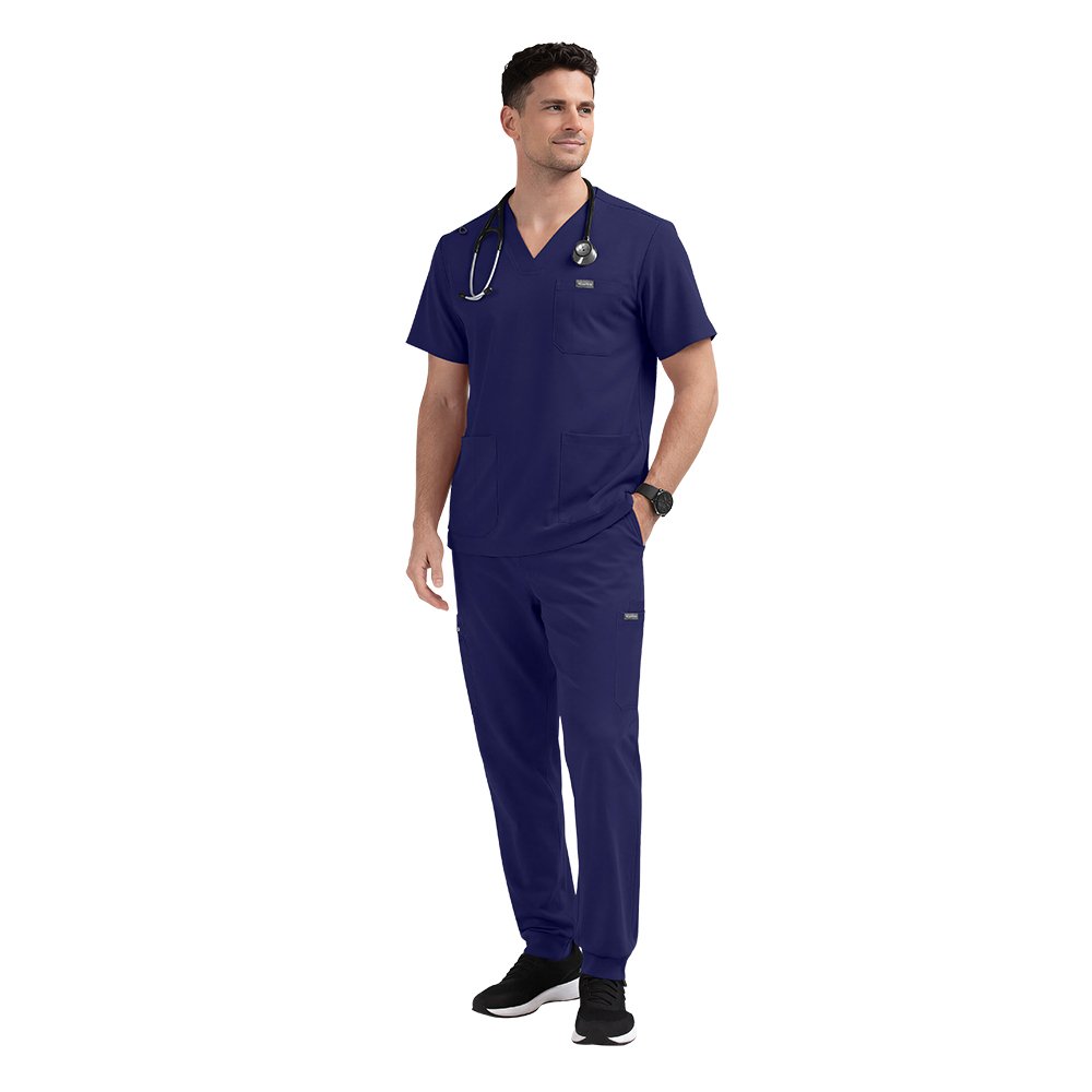 Anti-Wrinkle Soft Premium Nurse Fabric Polyester Rayon Spandex Washable Nursing Scrub Set for Men's Nursing Scrub Uniform Sets - Image 6