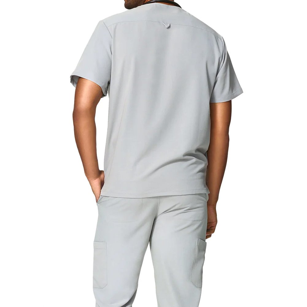 Custom Nursing Scrub Manufacturers for Stretchable Men’s Short Sleeve Medical Uniform Sets - Image 3