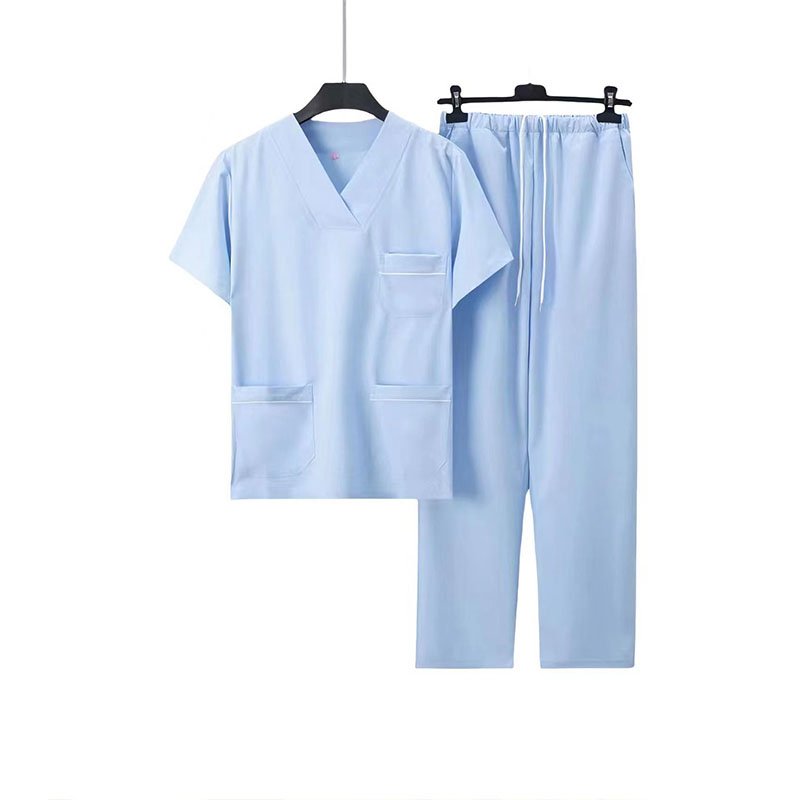 Veterinary Scrub Suppliers for Custom Logo Men’s Polyester Medical Uniform Sets - Image 5