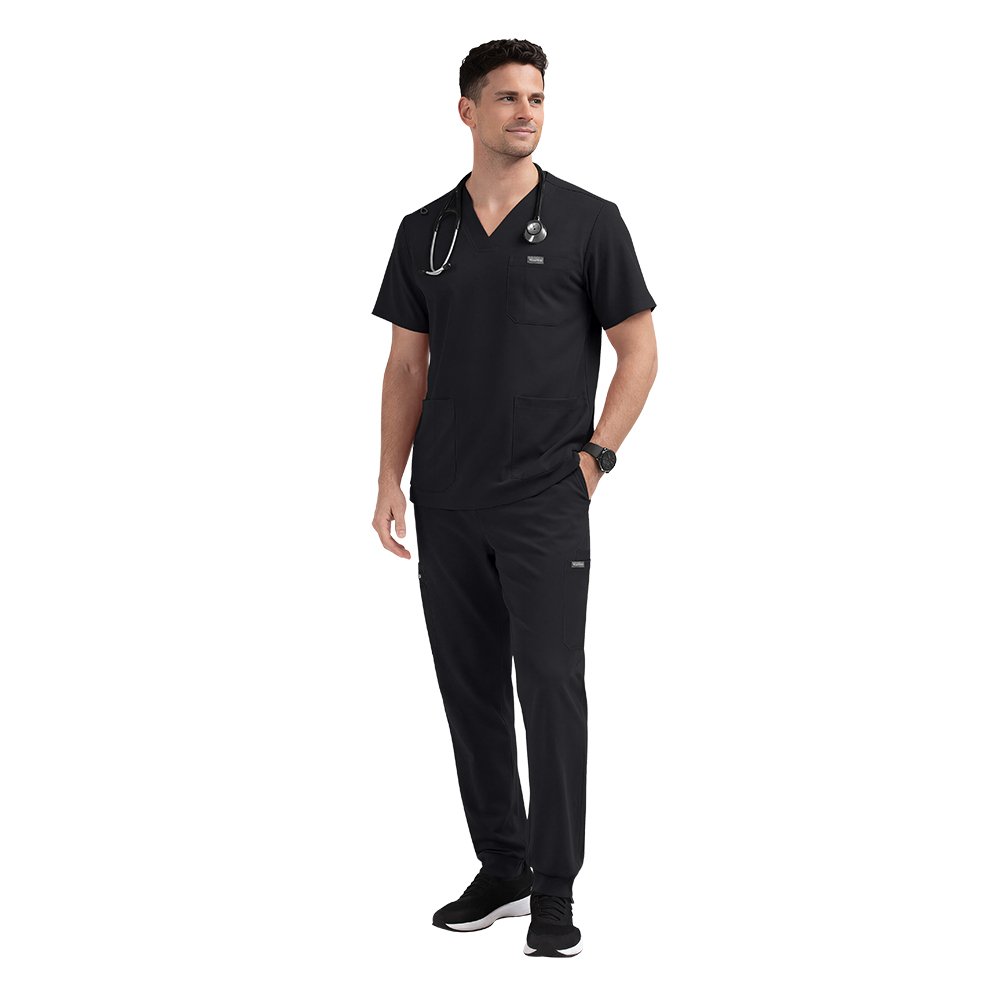 Anti-Wrinkle Soft Premium Nurse Fabric Polyester Rayon Spandex Washable Nursing Scrub Set for Men's Nursing Scrub Uniform Sets - Image 3